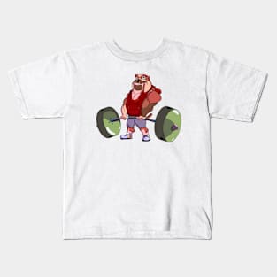 Bulldog bodybuilder Kids T-Shirt